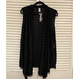 Double Take black dress vest 2XL NWT